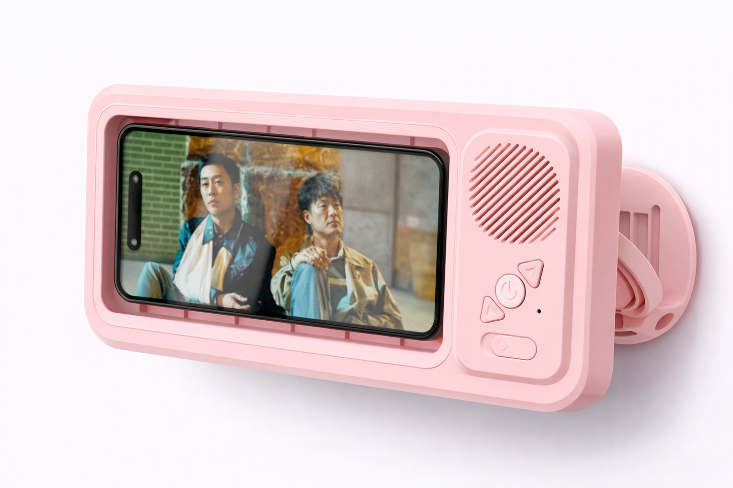 AquaView™ Waterproof Bathroom Phone Holder with Bluetooth Speaker